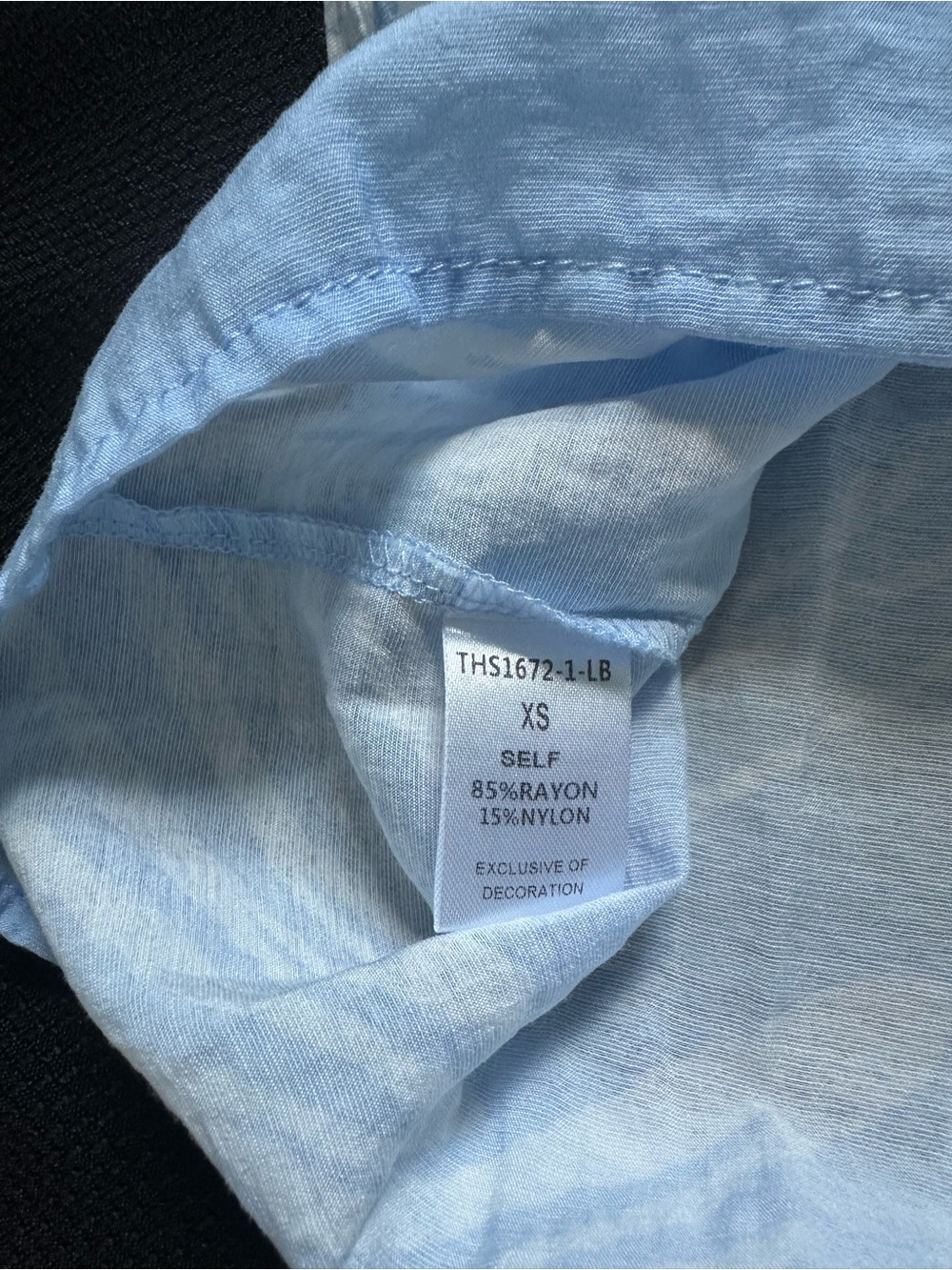 THML Blue Ruffle Sleeve Blouse - Picture 4 of 4
